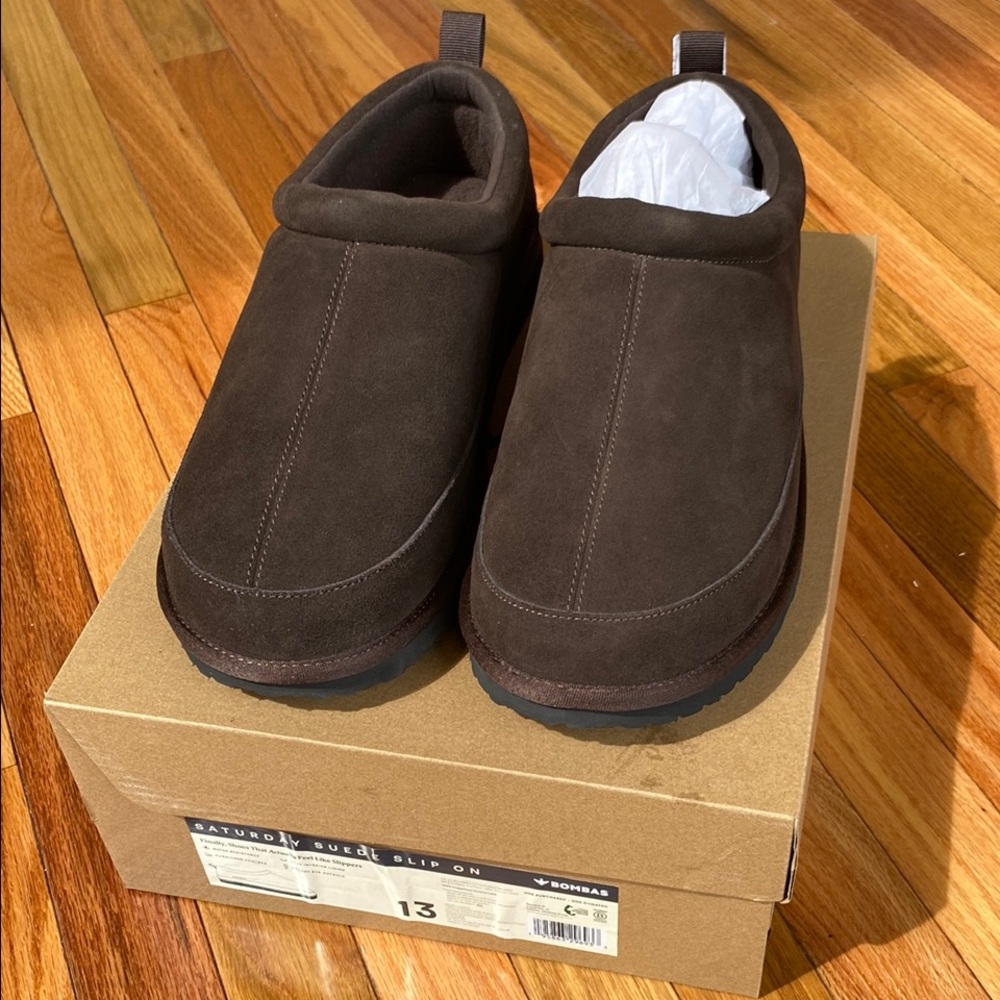 Bombas Men’s Dark Brown Suede Slip-On Shoes